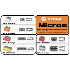*SPECIAL DEAL* MICROS - 200-pcs mixed push-in connector kit box 